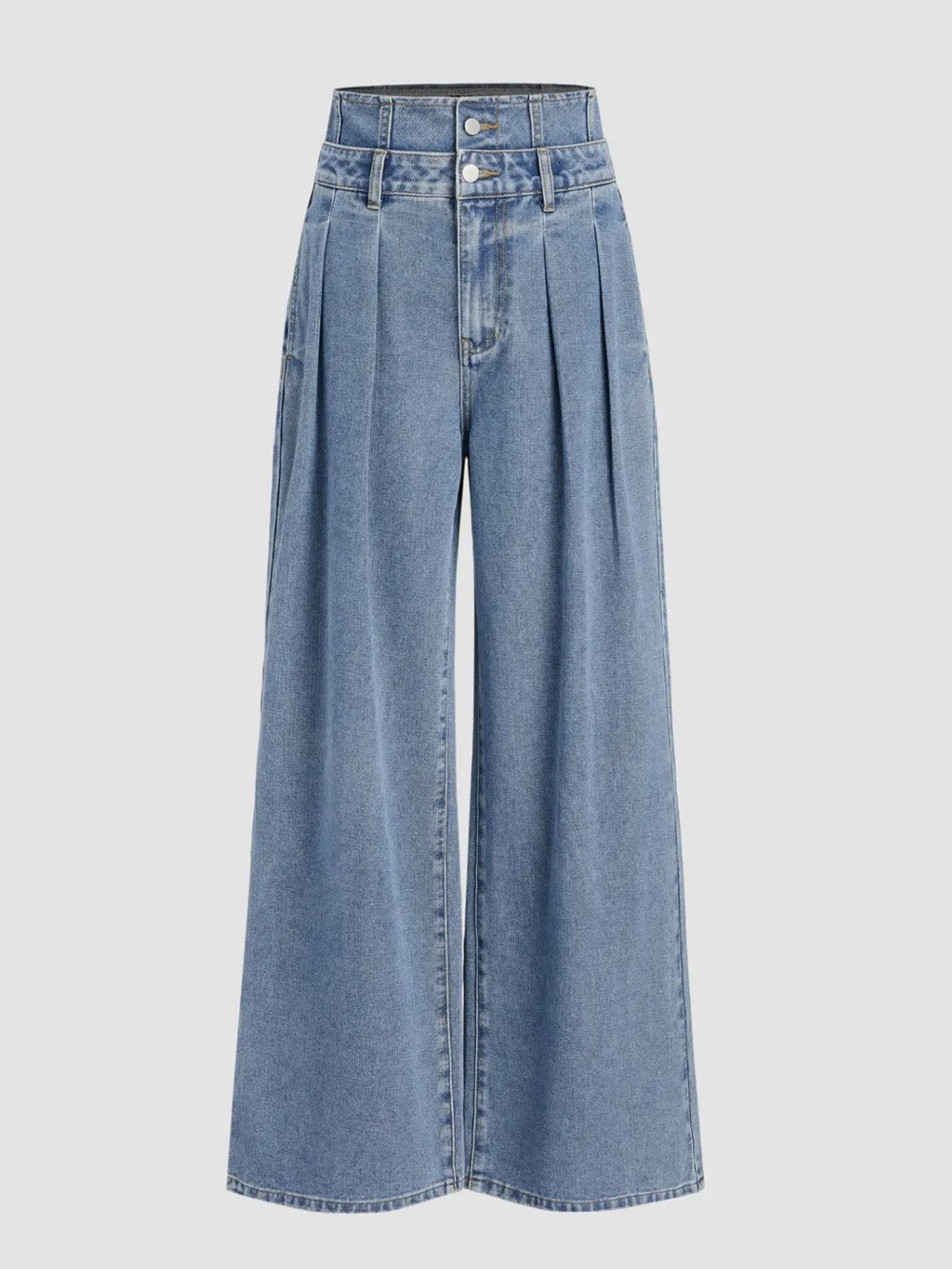 NWT Cider DOUBLE HIGH RISE SOLID BUTTON
WIDE LEG JEANS Size XL
